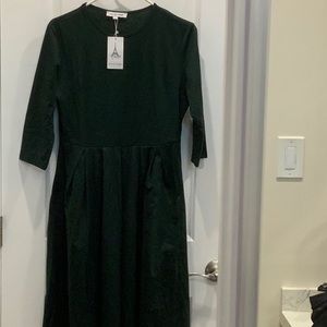 Cute emerald green skater dress by Aooksmery, Med